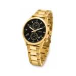 Fossil Black Dial With Metal Chain Gold Colour