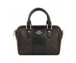Coach Black Brown Signature Satchel