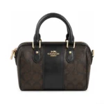 Coach Black Brown Signature Satchel