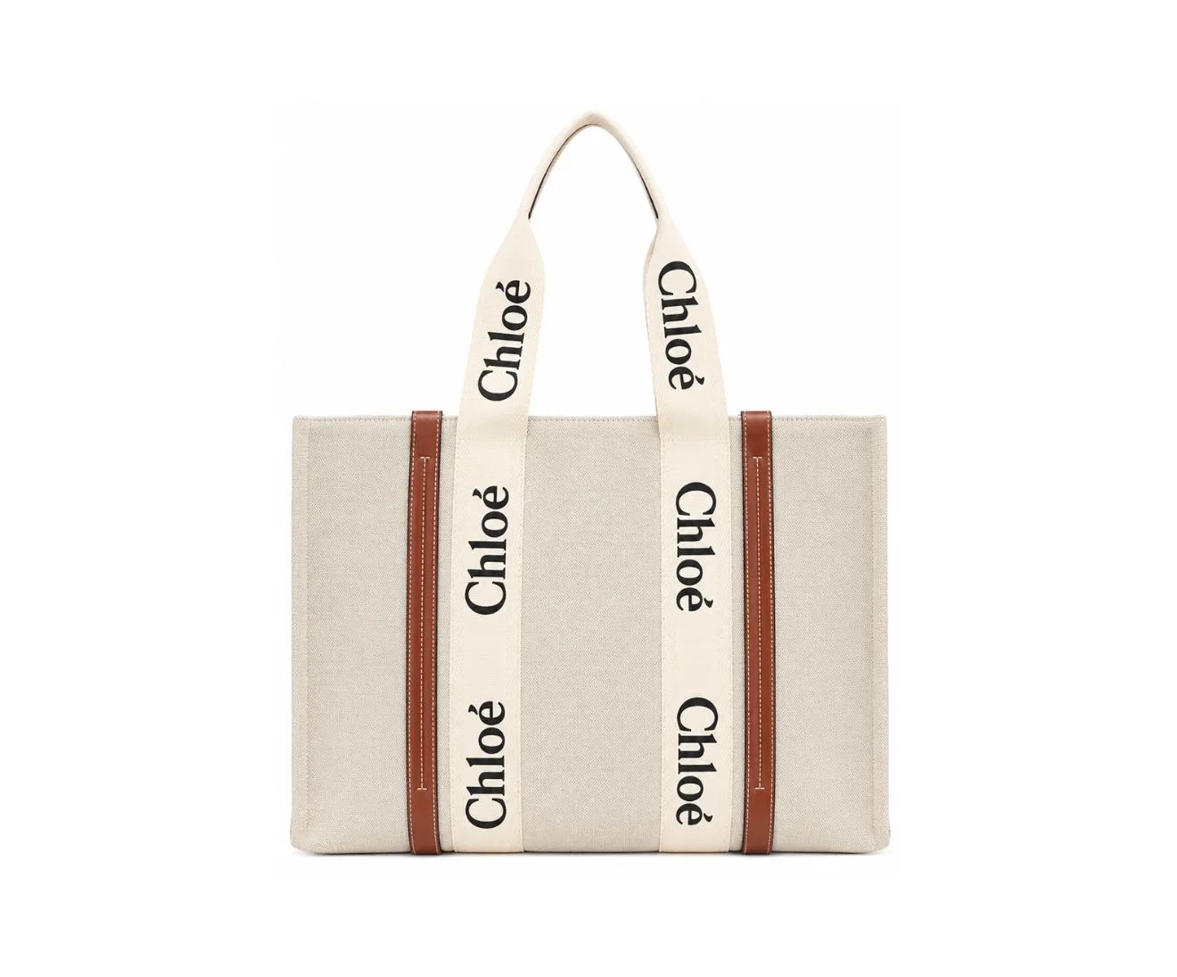 2 Chloe Woody Tote Bag – Beige - Image 1