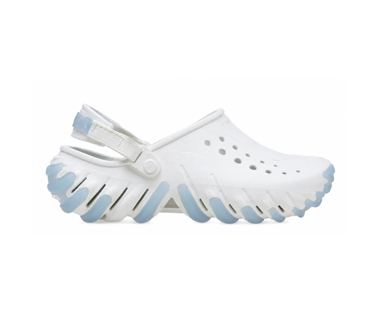 3 Crocs Echo - Gum Ro White upper + Light Blue Crocs - Image 1