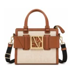 Armani Exchange Structured Satchel Handbag