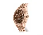 Rolex Sky Dweller Brown Dial With Rose Gold Chain Automatic - Rolex First Copy Watches