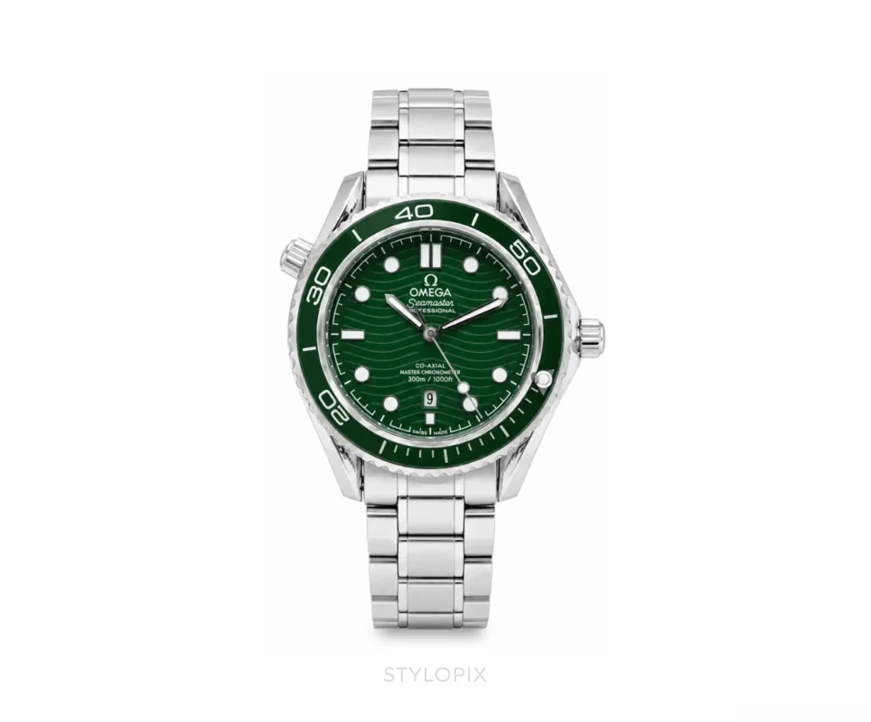 Omega Green Dial With Silver Chain Quartz - Omega First Copy Watches