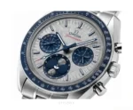 Omega Speed Master Moon Phase Silver Blue - Omega First Copy Watches