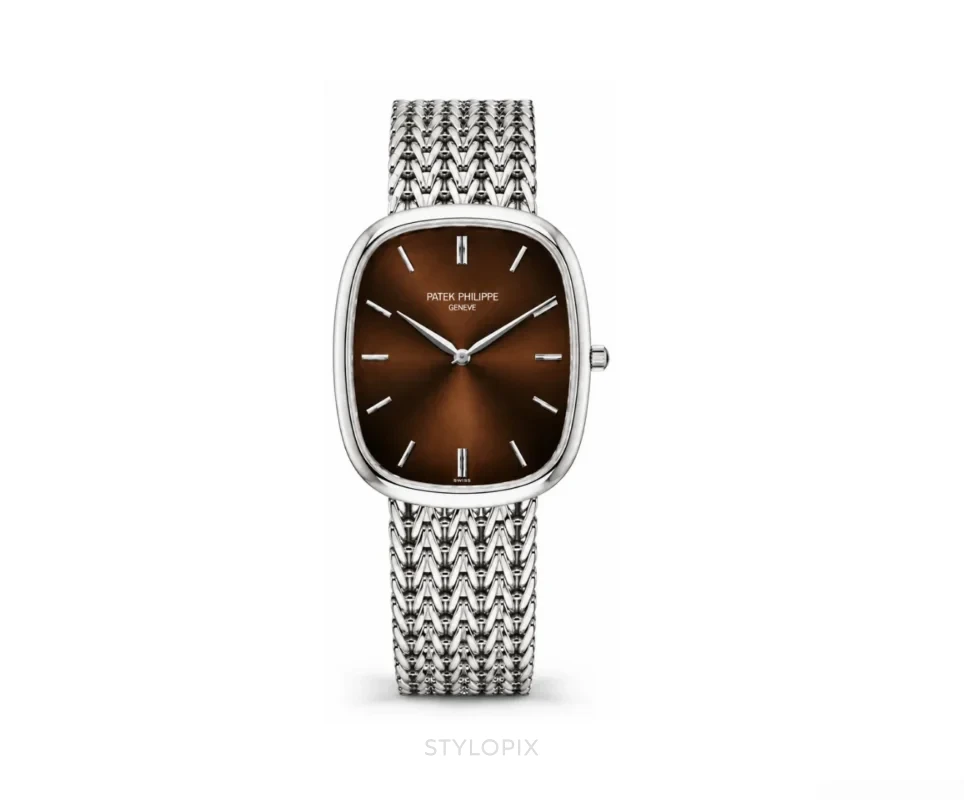 Patek Philippe Golden Ellipse Silver Brown - Patek Philippe First Copy Watches
