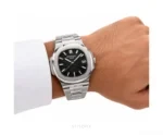 Patek Philippe Nautilus Black Plain Dial - Patek Philippe First Copy Watches