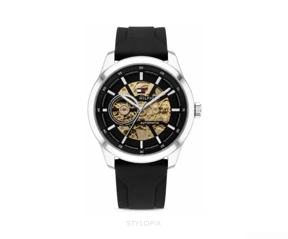 Tommy Hilfiger Silver Dial-Skeleton Automatic - Tommy Hilfiger First Copy Watches
