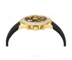 Rolex Tiger Eyes Golden With Black Strap Quartz - Rolex First Copy Watches