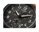 Tissot Black Dial With Leather Brown Quartz - Tissot First Copy Watches