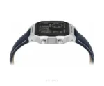 Casio Luminous Digital Silver Dial And Blue Leather Strap Quartz - Casio First Copy Watches