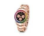 Rolex Rainbow Rose Gold Quartz Movement - Rolex First Copy Watches