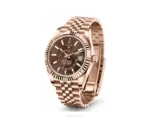 Rolex Sky Dweller Brown Dial With Rose Gold Chain Automatic - Rolex First Copy Watches