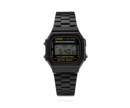 Casio Black Dial Metal With Black Metal Strap Quartz - Casio First Copy Watches