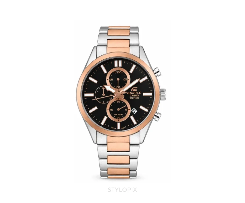 Casio Edifice Two Tone Chronograph Quartz - Casio First Copy Watches