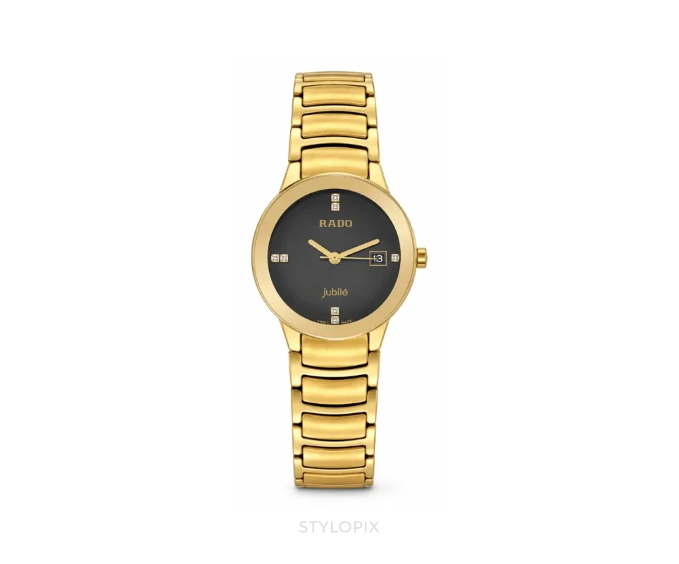 Rado Centric Jubile Ceramica Gold Metal Strap Quartz - Rado First Copy Watches