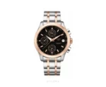 Tissot Chronograph Silver Case With Black And Copper Bezel Quartz - Tissot First Copy Watches