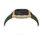Casio Luminous Digital gold Dial And Green Leather Strap Belt Quartz - Casio First Copy Watches