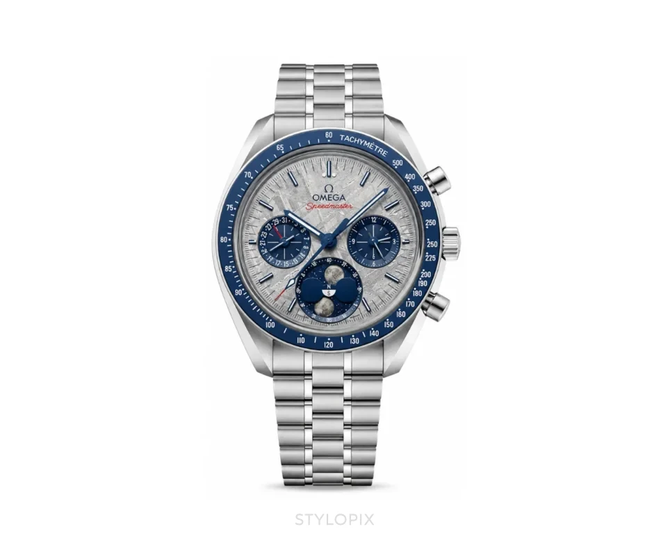 Omega Speed Master Moon Phase Silver Blue - Omega First Copy Watches