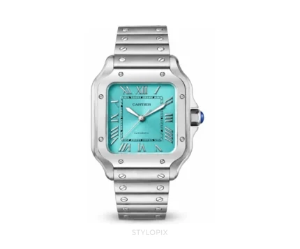 Cartier Santos 35mm Silver Tiffany Metal Strap Automatic - Cartier First Copy Watches