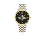 Tissot Open Heart Black Dial With Gold Automatic Skeleton - Tissot First Copy Watches