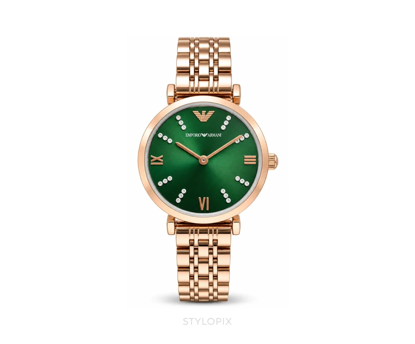 Emporio Armani Green Dial With Rose Gold Quartz -Emporio Armani First Copy Watches
