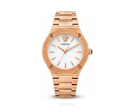 Versace Original Series Rose Gold Metal Strap And White Dial Quartz - Versace First Copy Watches