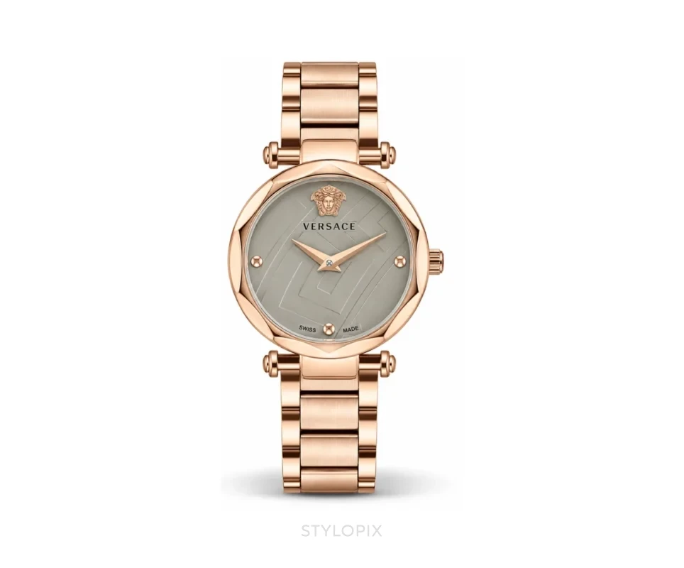 Versace Rose Gold With Gray Dial Quartz - Versace First Copy Watches