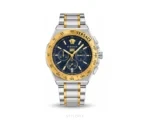 Versace Blue Dial With Chronograph Double Tone Metal Strap Quartz - Versace First Copy Watches