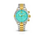 Versace Tiffany Dial With Chronograph Double Tone Metal Strap Quartz - Versace First Copy Watches