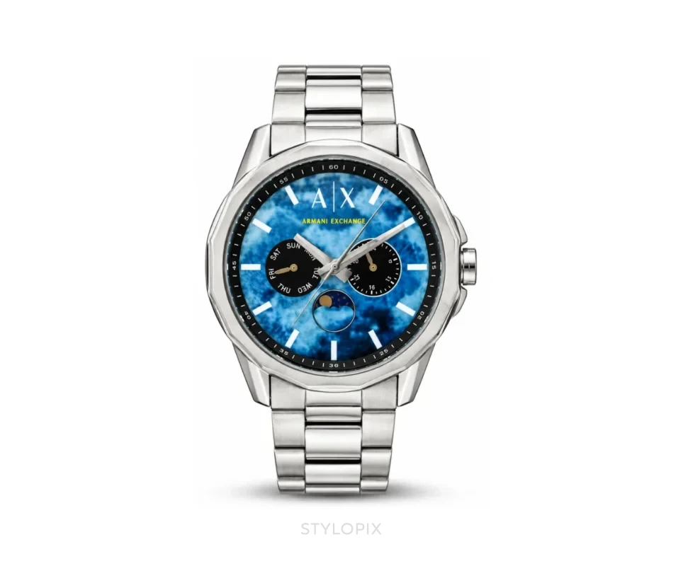 Armani Exchange Blue Textured Marble Dial Quartz - Armani Exchange First Copy Watches