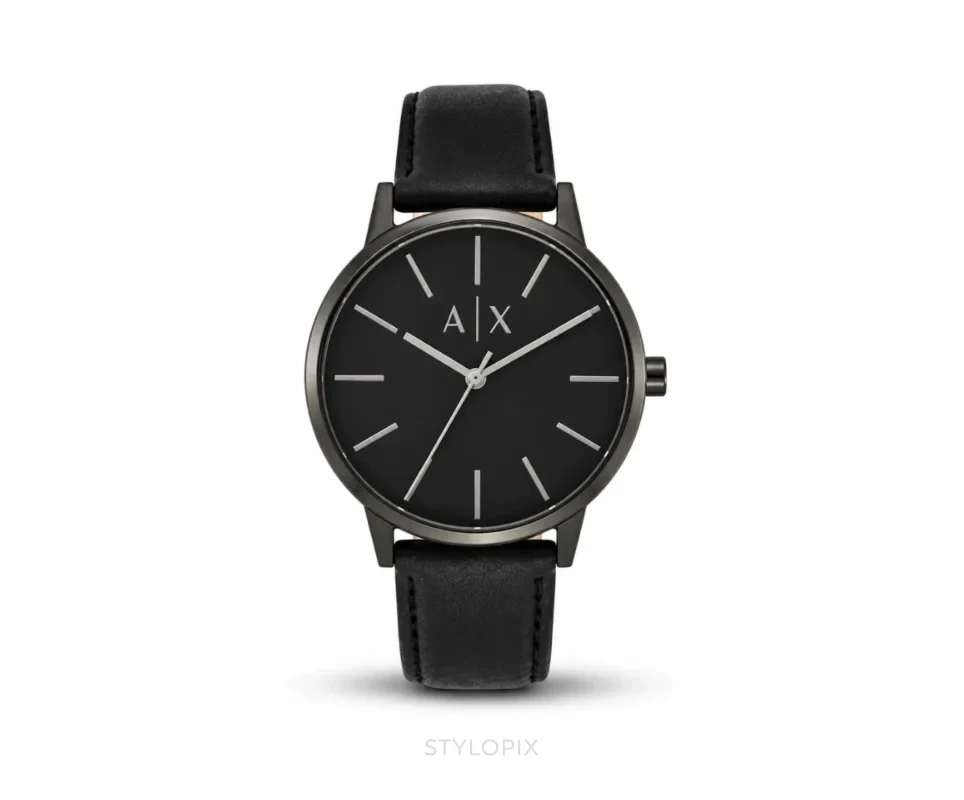 Armani Exchange Leather Strap Quartz - Armani Exchange First Copy Watches