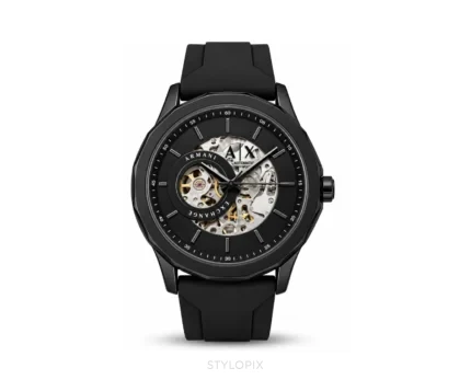 Armani Exchange Open Heart Full Black Skeleton Automatic - Armani Exchange First Copy Watches