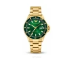 Emporio Armani Green Dial With Gold Metal Strap Quartz - Emporio Armani First Copy Watches