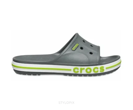 Crocs Grey White Flip - First Copy Flip Flops