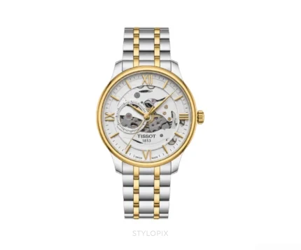 Tissot Open heart White Dial With Grey Automatic Skeleton - Tissot First Copy Watches