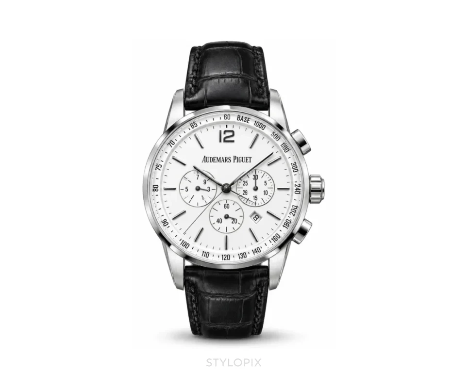 Audemars Piguet With Choronograph Black And White Automatic - Audemars Piguet First Copy Watches