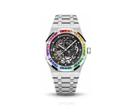 Frosted Audemars Piguet Royal Oak Double Balance Wheel Openworked Automatic Skeleton - Audemars Piguet First Copy Watches