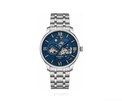 Tissot Open heart Blue silver Automatic Skeleton - Tissot First Copy Watches