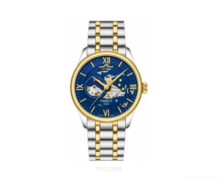 Tissot Open Heart Blue Gold Dial Automatic Skeleton - Tissot First Copy Watches