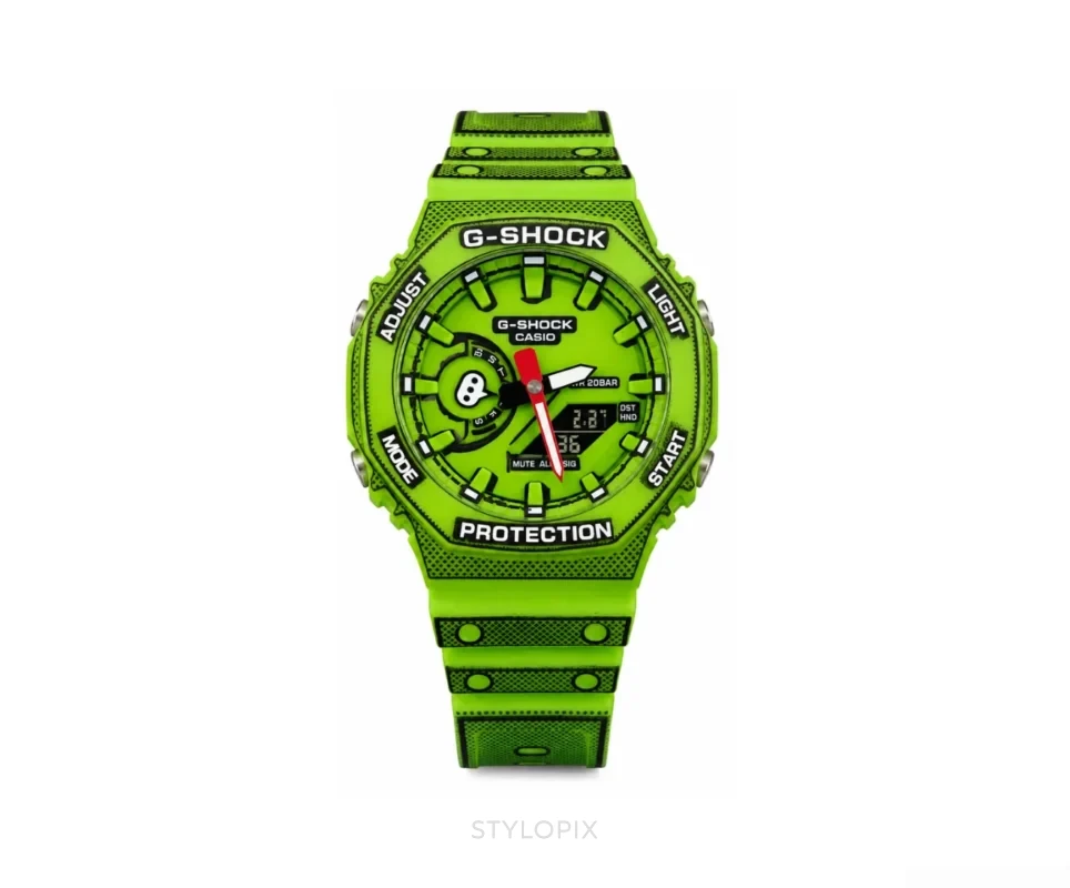 Casio G-Shock GA-2100 Green Manga Quartz - G Shock First Copy Watches