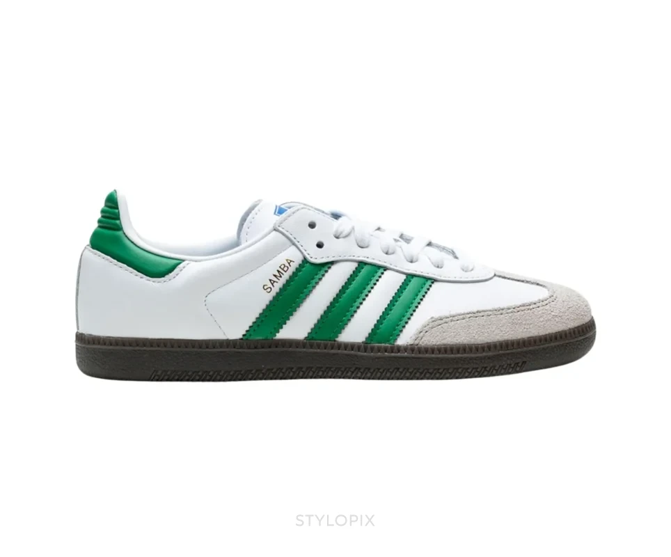 Adidas Samba White Green - Adidas First Copy Shoes