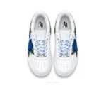 Nike Air Force One Big Dark Blue Flowers Customized Unisex - Nike First Copy Shoes