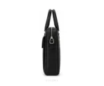 Montblanc Urban Collection Black Leather Full Black with Signature Emblem & Dust Cover Business Bags - First Copy Laptop Bag