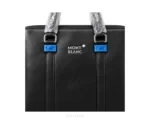 Montblanc Urban Collection Black Leather Black with Signature Emblem & Dust Cover Business Bags - First Copy Laptop Bag