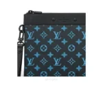 Louis Vuitton PO-4 Pochette To Go With Original Box, Black Blue Dust Cover & Carry Bag Pochette - First Copy Pouch Bag