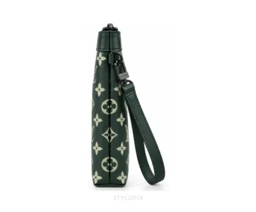 Louis Vuitton Pochette To Go Monogram Leather Dark Green Clutch Bag With Original Box & Dust Cover Pochette - First Copy Pouch Bag