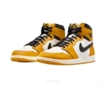 Nike Air Jordan 1 High Yellow Ochre Black and White - Nike First Copy Shoes
