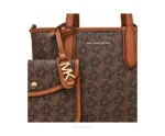 Michael Kors 1719 Eliza Brown Small Tote Bag With Wallet, Original Box, Carry Bag & Dust Cover - Michael Kors First Copy Bags