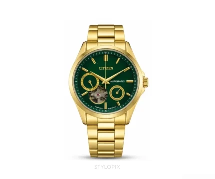 Citizen Open Heart With Chronograph Green Dial Automatic - Citizen First Copy Watches